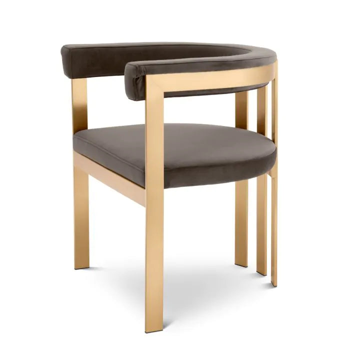 Dining Chair Clubhouse
Brushed brass finish | savona grey velvet