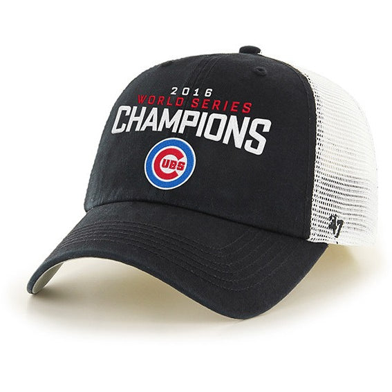 Chicago Cubs Trucker Hat Men Snapback Black 47 2016 Post Season