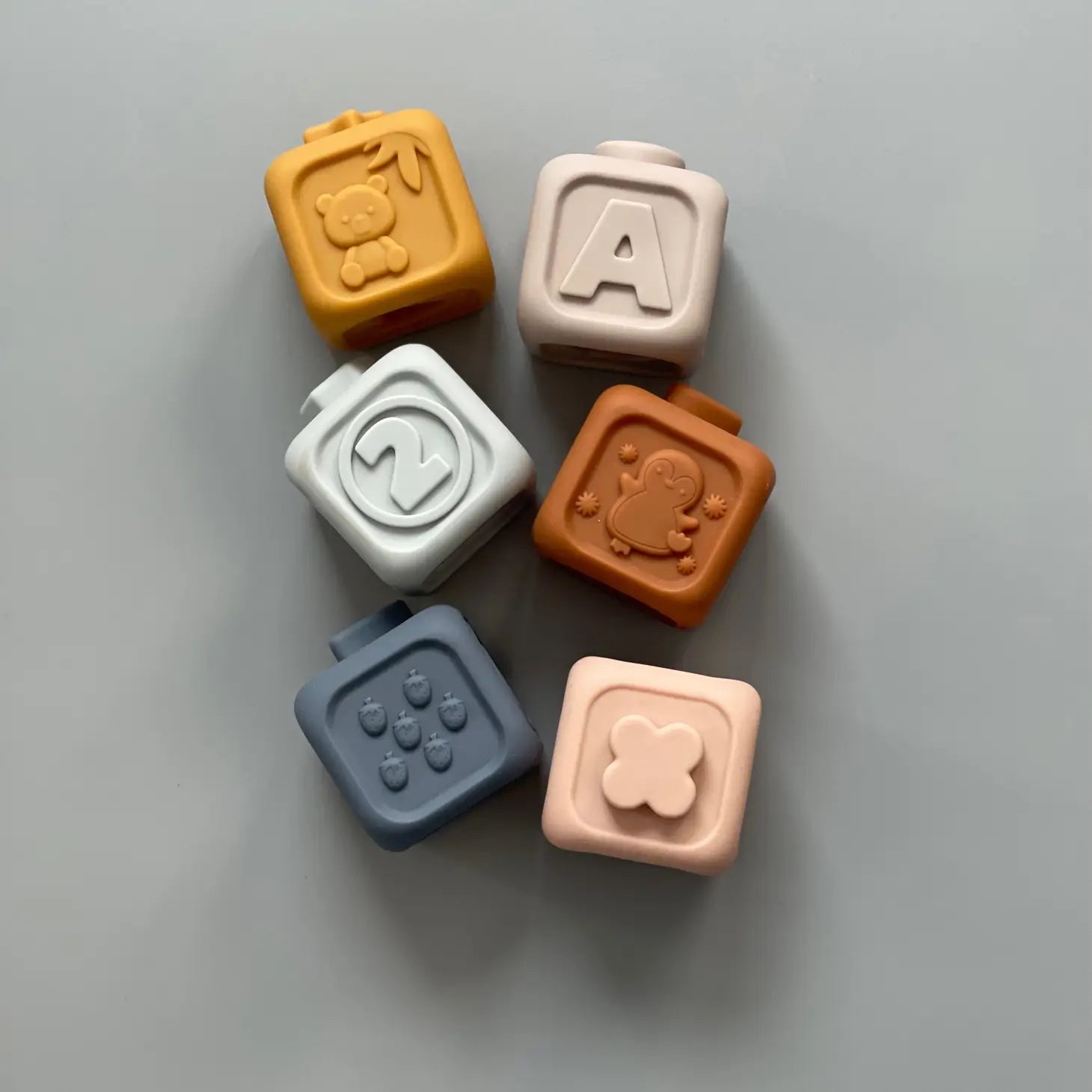 Three Hearts Modern Teething - Number Blocks Mini Set