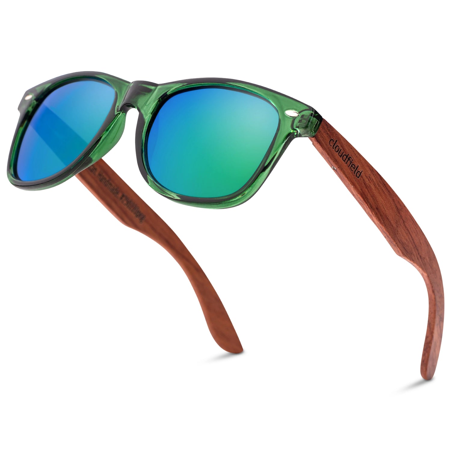 Dark Bamboo Floating Sunglasses for Men and Women with Polarized Lenses | Birthday Gift for Him or Her