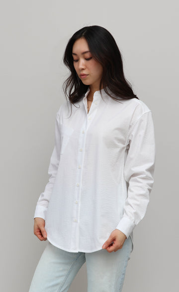 Seersucker Button Down Sleep Shirt