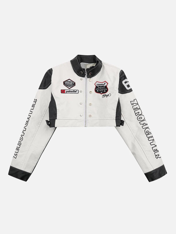 TALISHKO™ - Embroidery Letter Flower Varsity Jacket