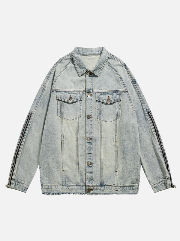 TALISHKO™ - Labeled Gradient Denim Jacket - Blue / S