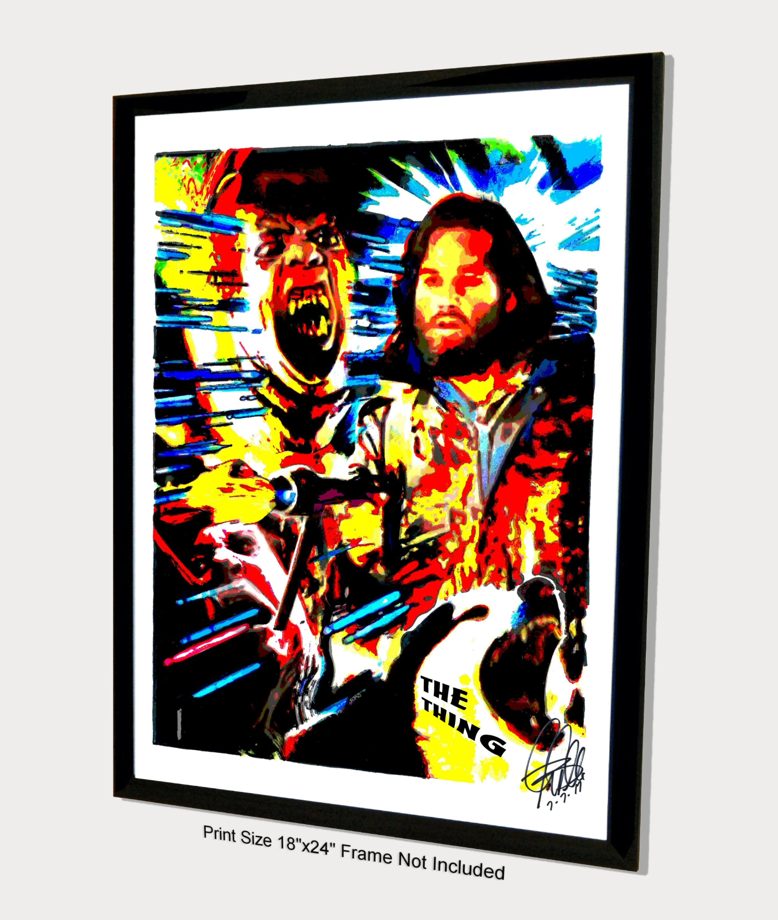 The Thing John Carpenter Kurt Russell Horror Film Poster Print Wall Art 18x24