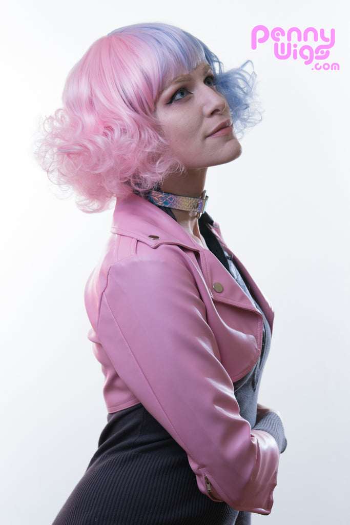 cotton candy colored wig