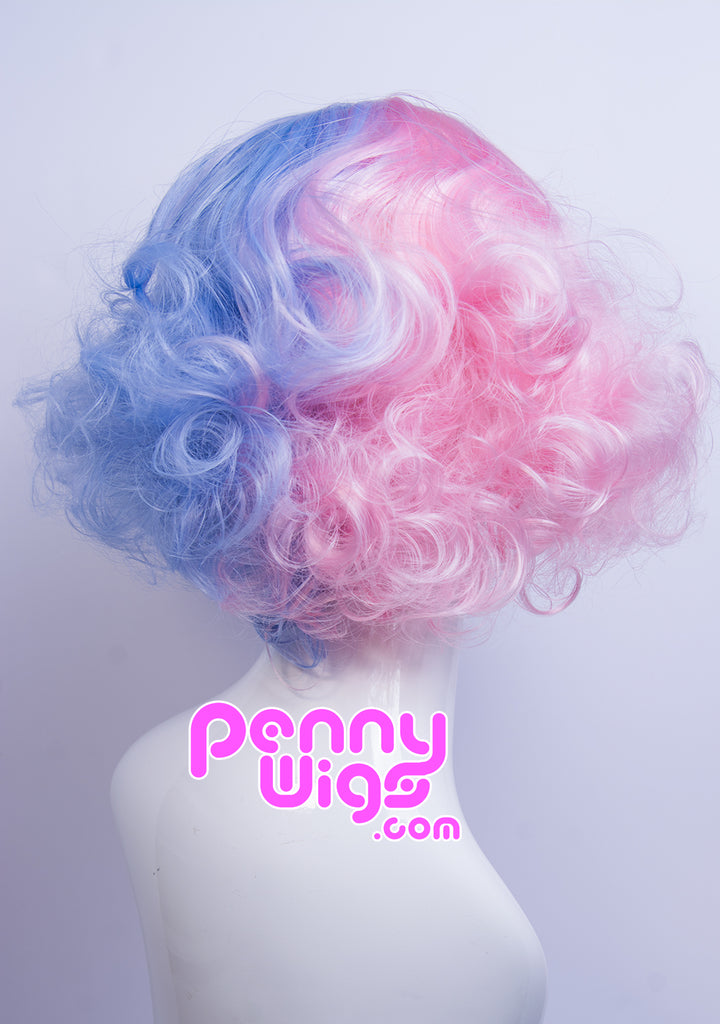 cotton candy colored wig