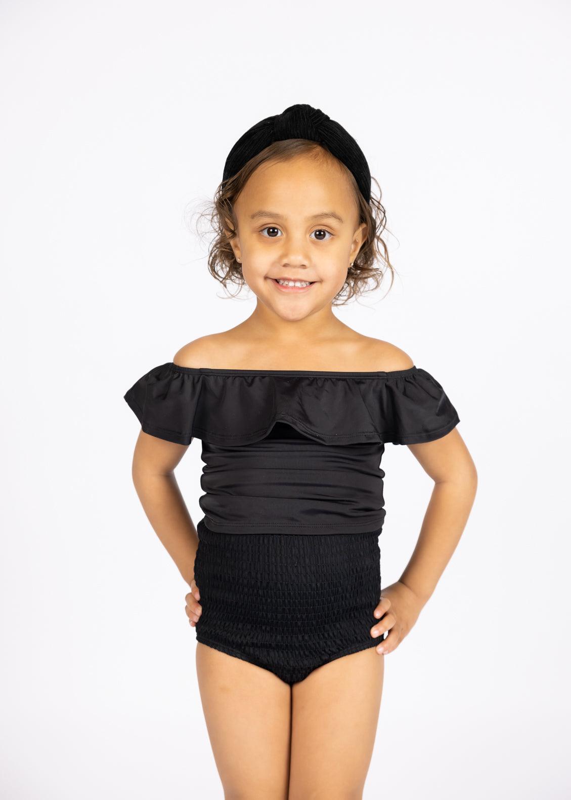 MIENOE Teen Girls Swimsuits One Piece Kids Black Nepal