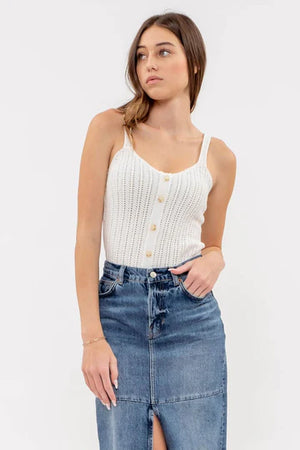 The Fran Cropped Cami - Ivory - Little Town Boutique