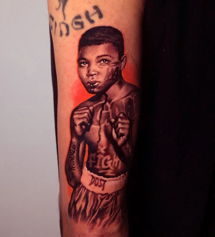Lewis Hamilton shows off stunning new tattoo of idol Muhammad Ali standing  over Sonny Liston ahead of Bahrain GP  The Sun