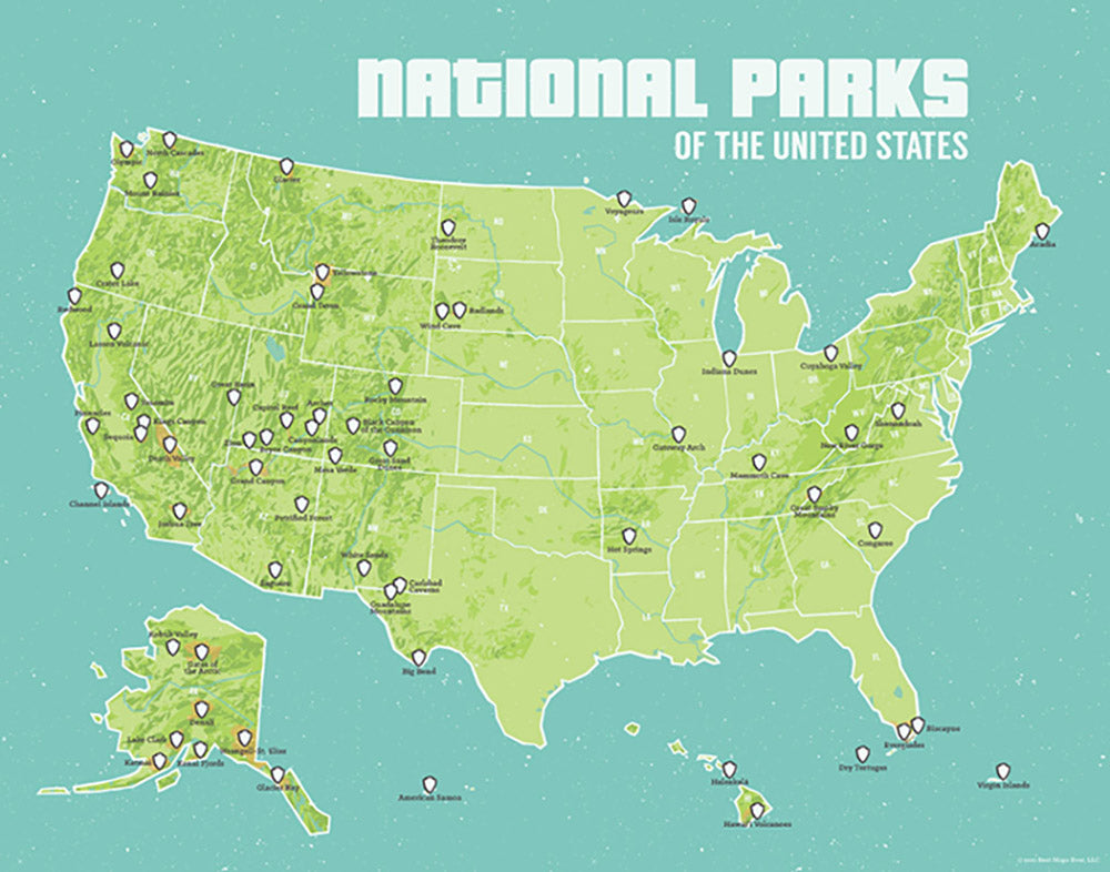 0001 USA National Parks Map Print Green Aqua 01 ?v=1592073527