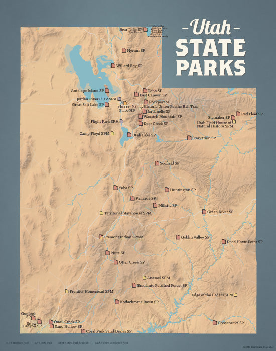 Utah State Parks Map 11x14 Print Best Maps Ever   0096 Utah State Parks Map Print Camel Slate Blue 01 B59e8eda 2db8 461a A4b5 C63ee4f6c251 1024x1024 