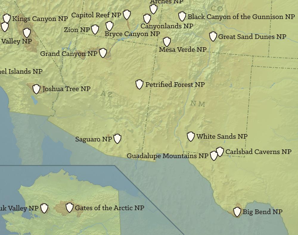 Us National Parks Map 11x14 Print Best Maps Ever