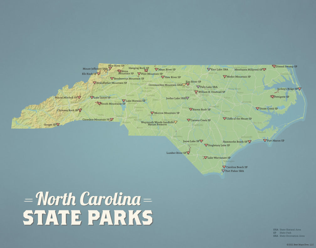 0146 North Carolina State Parks Map Print Natural Earth 1 1024x1024 ?v=1668716855