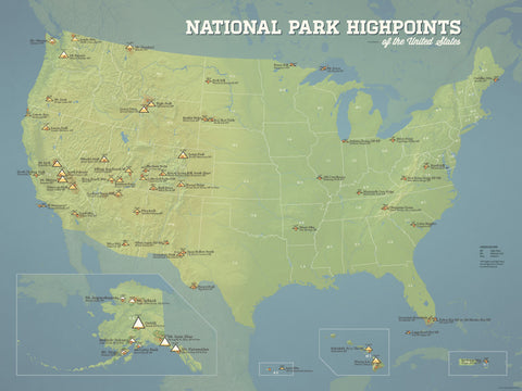 USA National Park Highpoints List - Best Maps Ever