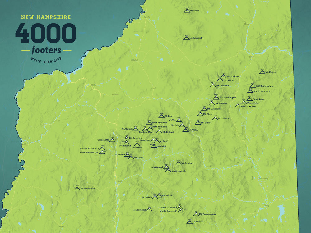 my 4000 footer map checklist