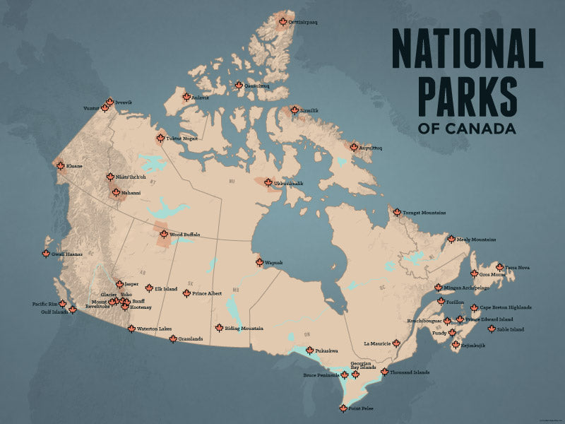  Canada  National  Parks  Map  18x24 Poster Best Maps  Ever