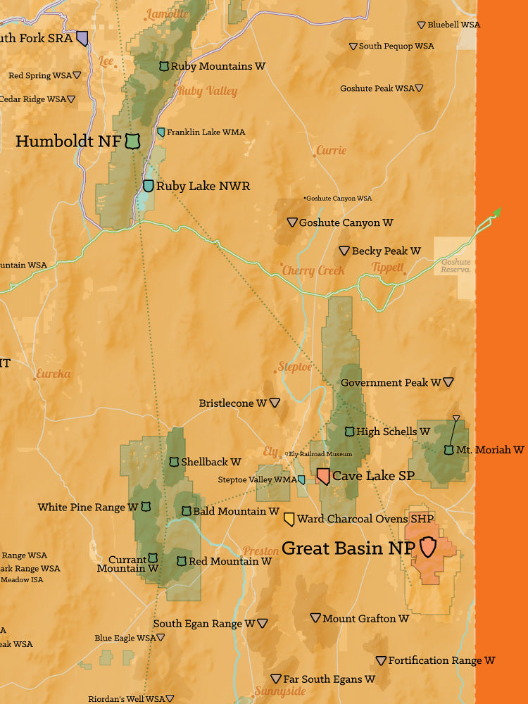 0579 Nevada State Parks Federal Lands Map Poster Cream Orange 2 1024x1024 ?v=1565996167