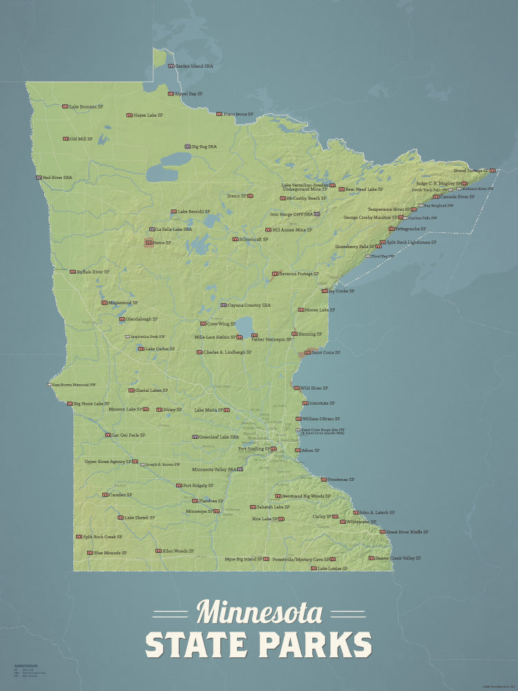 Minnesota State Parks Map 18x24 Poster Best Maps Ever Reviews On   0587 Minnesota State Parks Map Checklist Poster Natural Earth 1 