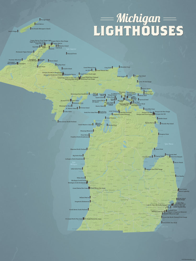 michigan-lighthouses-map-18x24-poster-best-maps-ever