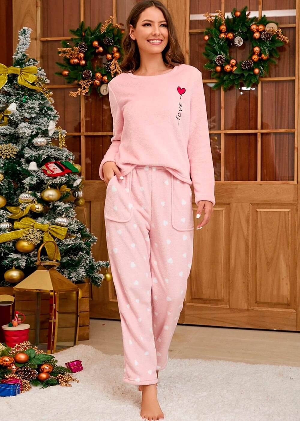 Set pijama de franela para Soraya DFSH0044 Diva Fashion DivaFashion