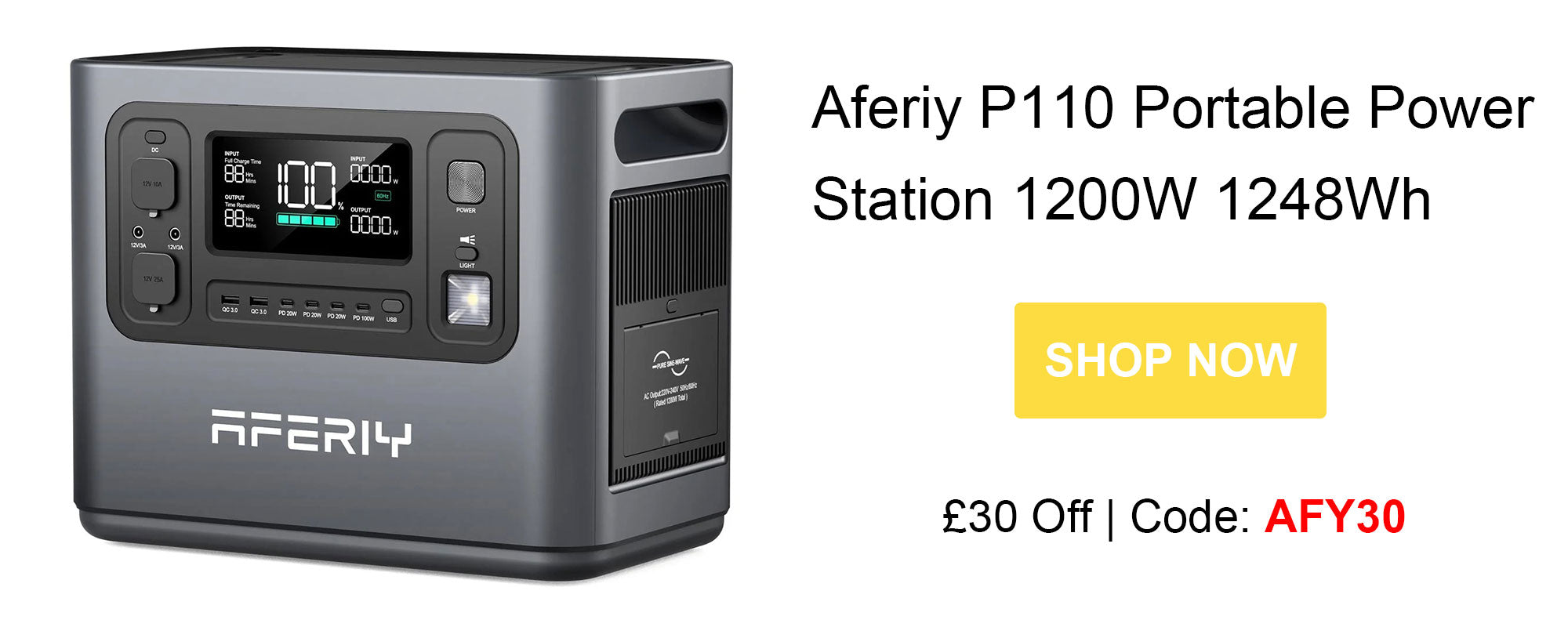 AFERIY P110 Portable Power Station 1200W 1248Wh