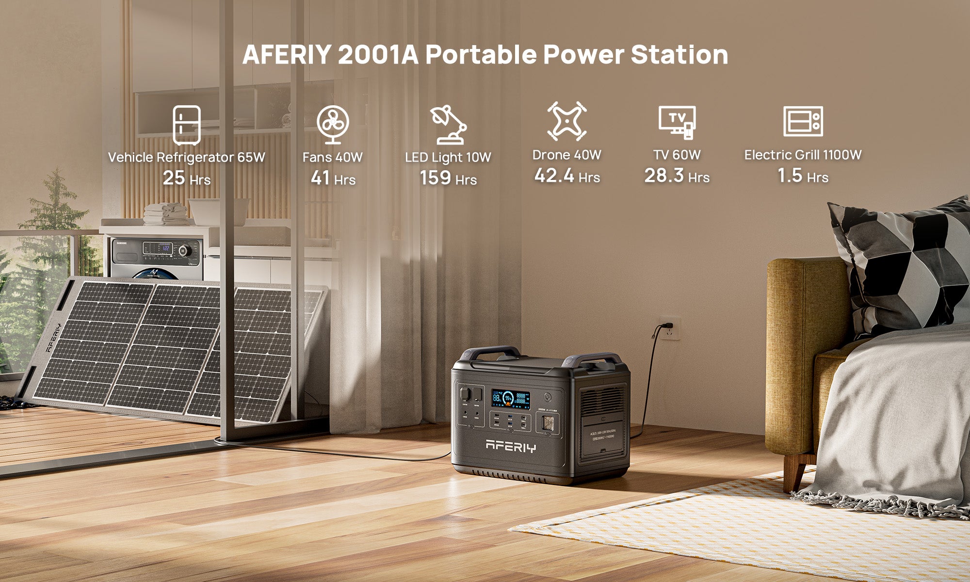 Aferiy 2001A Portable Power Station 2000W 1997Wh