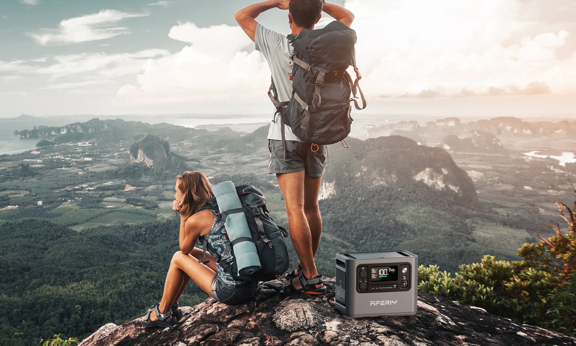 Portable power station for camping - Aferiy P210