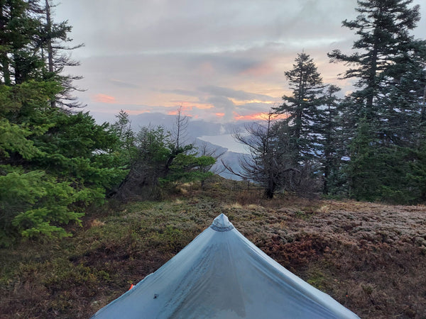 Tent on an overlook