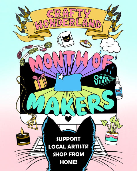 Crafty Wonderland Month of Makers Graphic