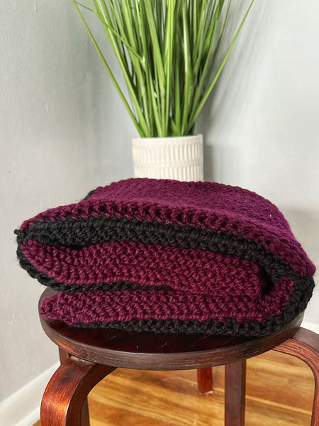 Square Prayer Blanket folded and displayed on a table