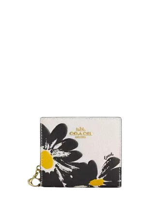 Coach Snap Wallet With Floral Print
