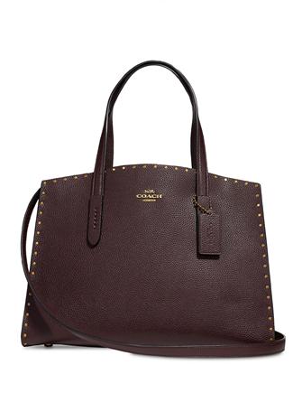 Coach Border Rivets Charlie Carryall in Pebble Leather | Brixton Baker