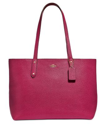 Coach Central Tote In Polished Pebble Leather | Brixton Baker