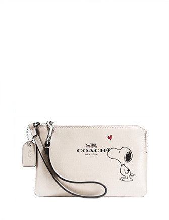 Coach Peanuts Snoopy Kiss L-Zip Wristlet | Brixton Baker