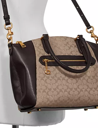 Coach Signature Jacquard Elise Satchel | Brixton Baker