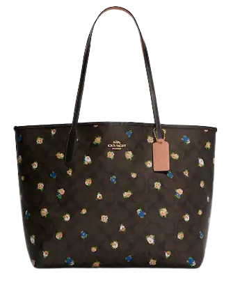 Coach City Tote In Signature Canvas With Vintage Mini Rose Print | Brixton  Baker