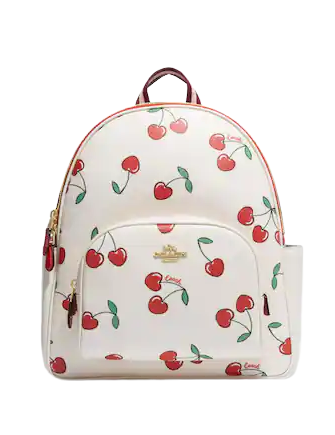 Coach Court Backpack With Heart Cherry Print | Brixton Baker