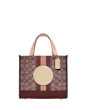 Coach Dempsey Tote 22 In Signature Jacquard With Stripe And Coach Patch ...