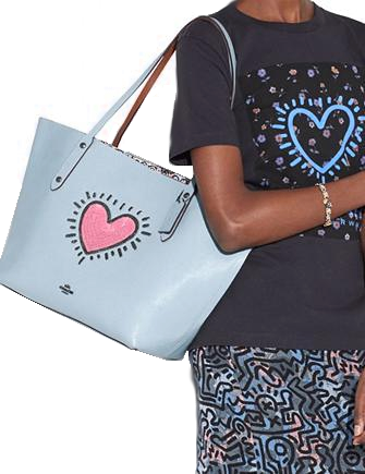 Coach Keith Haring Sequins Heart Market Tote