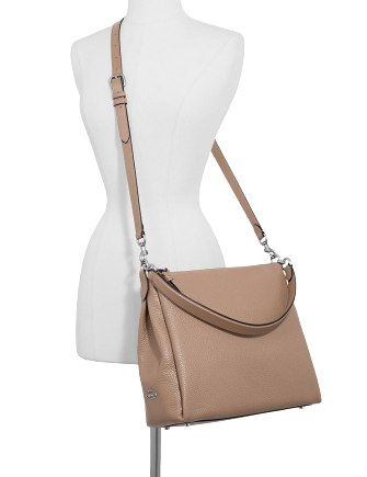 coach shay shoulder bag taupe