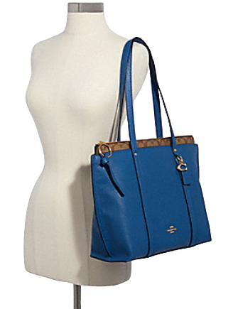 Coach May Tote With Signature Canvas Detail | Brixton Baker