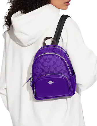 Coach Mini Court Backpack In Signature Canvas Brixton Baker