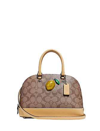 Coach Mini Sierra Satchel in Signature Canvas with Lemon | Brixton Baker