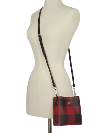 Coach Mini Town Bucket Bag With Buffalo Plaid Print | Brixton Baker