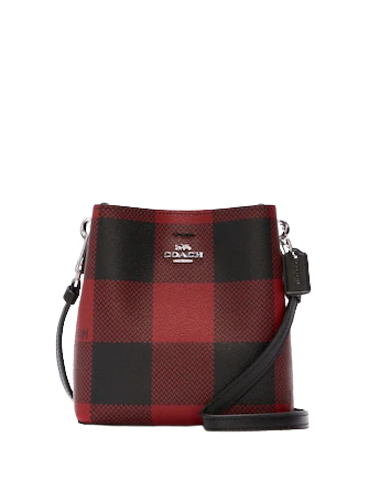 Coach Mini Town Bucket Bag With Buffalo Plaid Print | Brixton Baker