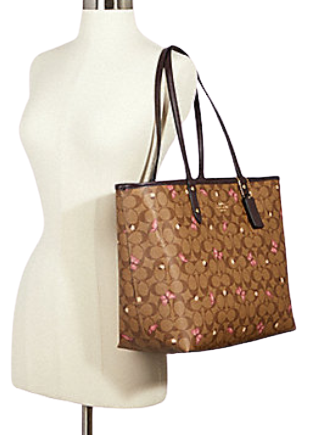 coach butterfly reversible tote