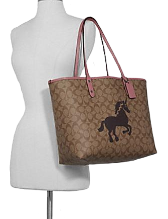 Coach Reversible City Tote in Signature Canvas With Unicorn Motif ...