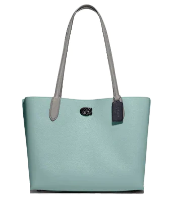 Coach Willow Tote In Colorblock With Signature Canvas Interior ...