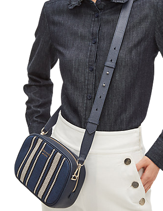 Kate Spade New York Astrid Canvas Stripe Medium Crossbody | Brixton Baker