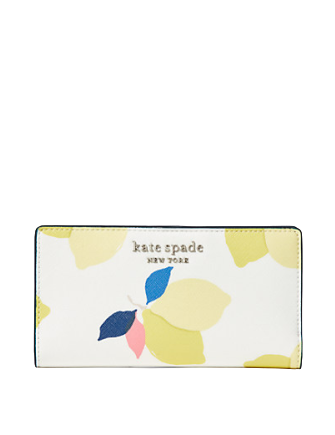 Kate Spade New York Cameron Lemon Zest Large Slim Bifold Wallet | Brixton  Baker